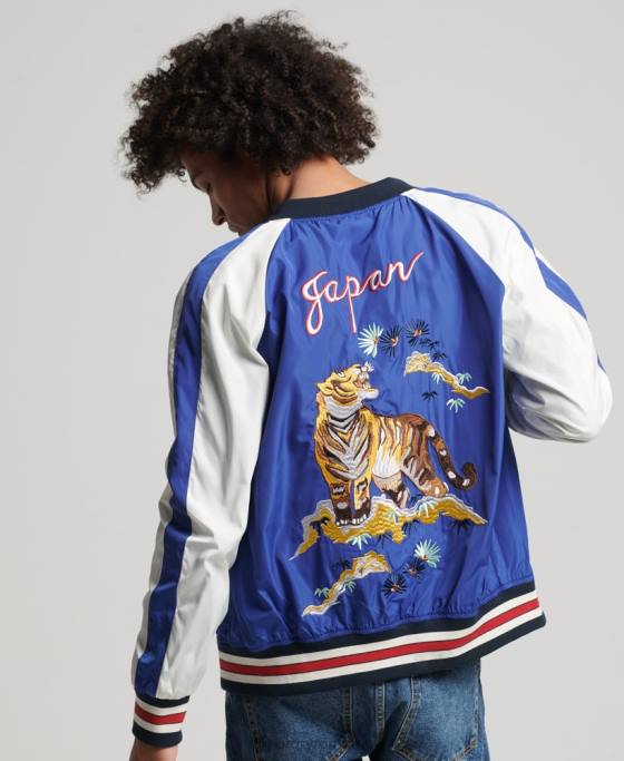 Superdry jachetă bomber Suika îmbrăcăminte albastru bărbați JX0Z4463