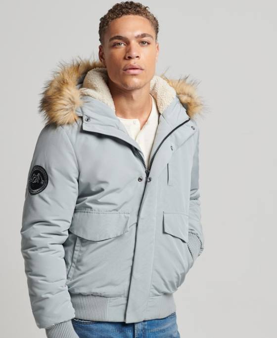 Superdry jachetă bomber everest îmbrăcăminte albastru deschis bărbați JX0Z993