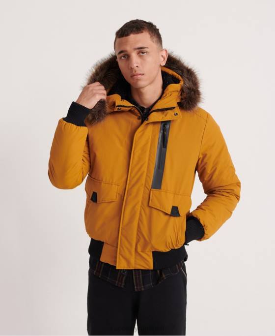 Superdry jachetă bomber everest îmbrăcăminte galben bărbați JX0Z4604