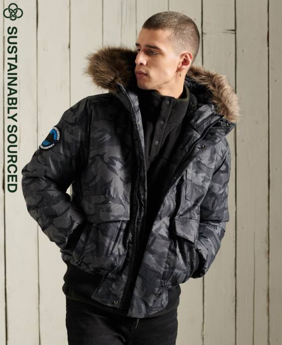 Superdry jachetă bomber everest îmbrăcăminte gri bărbați JX0Z4631