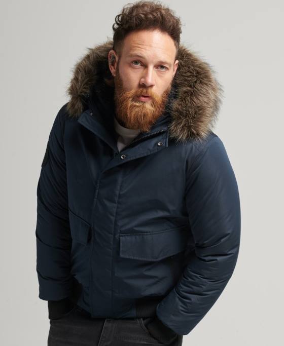 Superdry jachetă bomber everest îmbrăcăminte marina bărbați JX0Z4500