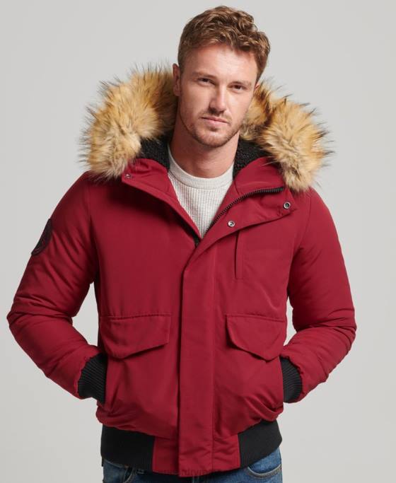 Superdry jachetă bomber everest îmbrăcăminte roșu bărbați JX0Z992