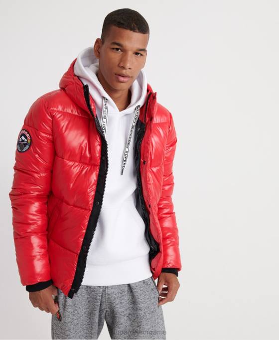 Superdry jachetă bomber strălucitoare îmbrăcăminte roșu bărbați JX0Z1163