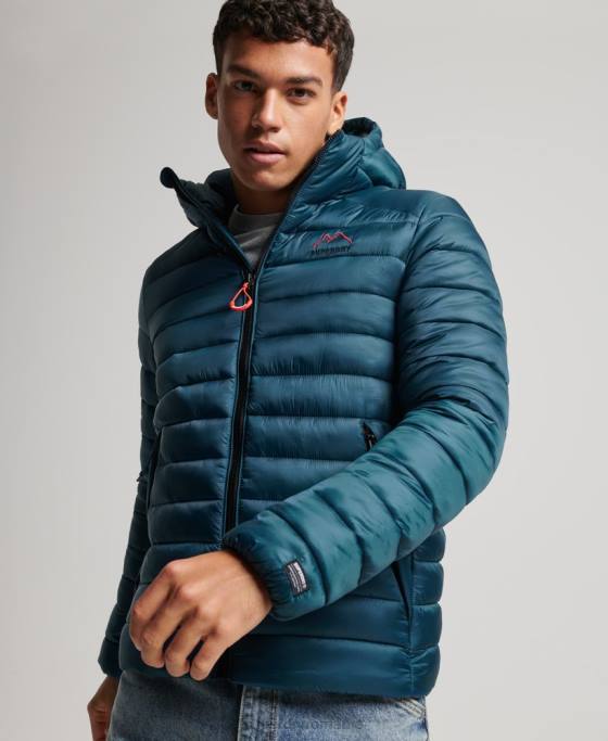 Superdry jachetă căptușită ușoară îmbrăcăminte albastru bărbați JX0Z911