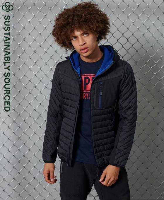 Superdry jachetă casual cu glugă de convecție îmbrăcăminte negru bărbați JX0Z4774