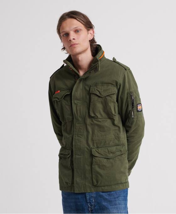 Superdry jachetă clasică de buzunar pentru începători îmbrăcăminte verde bărbați JX0Z4626