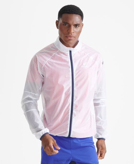Superdry jachetă cu membrană îmbrăcăminte alb bărbați JX0Z4661