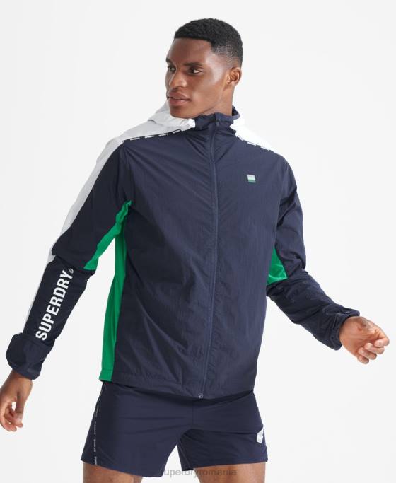 Superdry jachetă de alergare îmbrăcăminte marina bărbați JX0Z5400