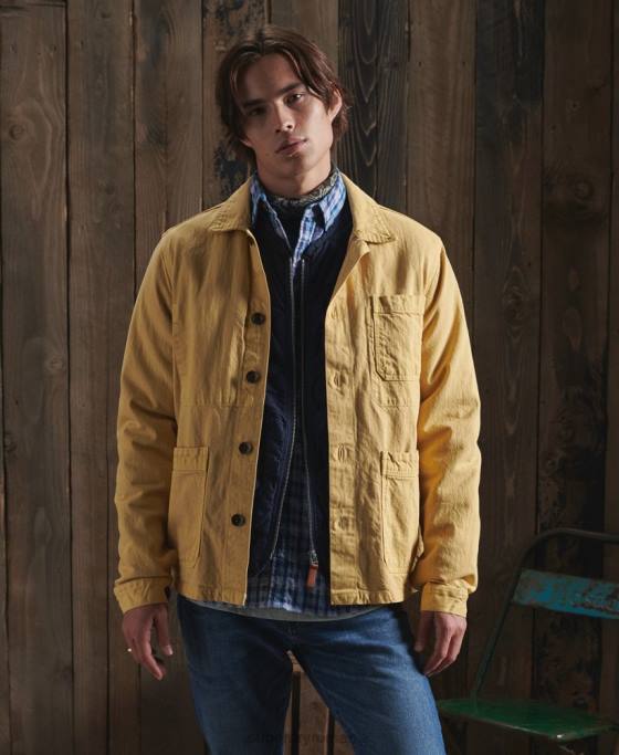 Superdry jachetă de artist uscată ediție limitată îmbrăcăminte galben bărbați JX0Z4714