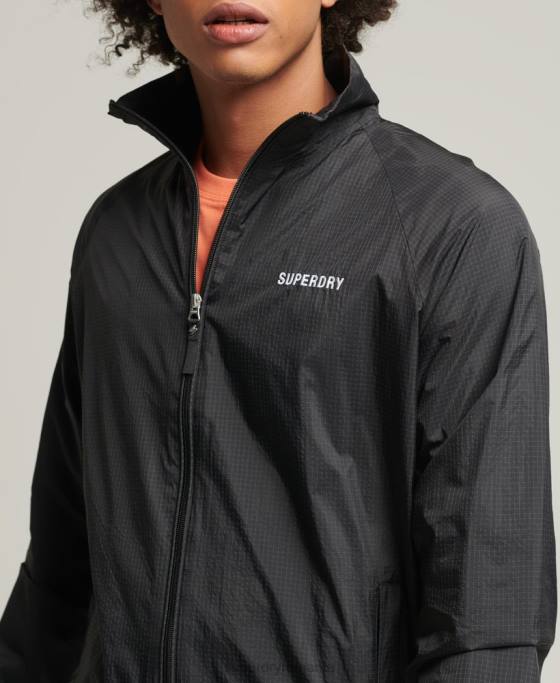 Superdry jachetă de sport code essential îmbrăcăminte negru bărbați JX0Z4638