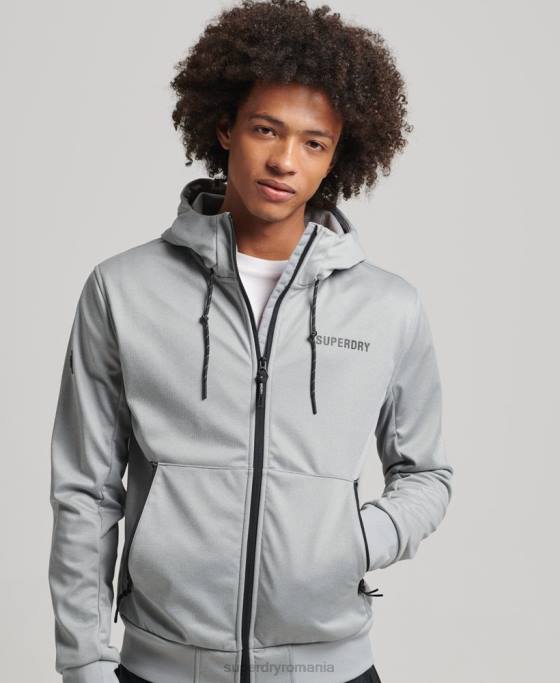 Superdry jachetă de sport tech soft shell îmbrăcăminte gri bărbați JX0Z1141