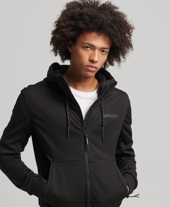 Superdry jachetă de sport tech soft shell îmbrăcăminte negru bărbați JX0Z1112