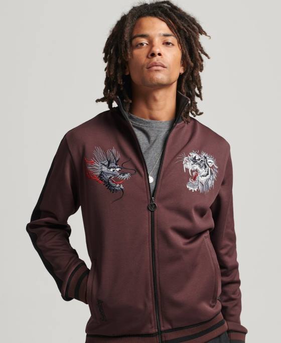 Superdry jachetă de sport tricot suika îmbrăcăminte roșu bărbați JX0Z690