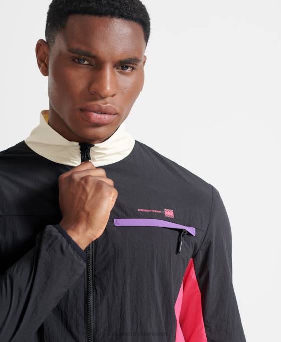 Superdry jachetă de trenă îmbrăcăminte negru bărbați JX0Z4620