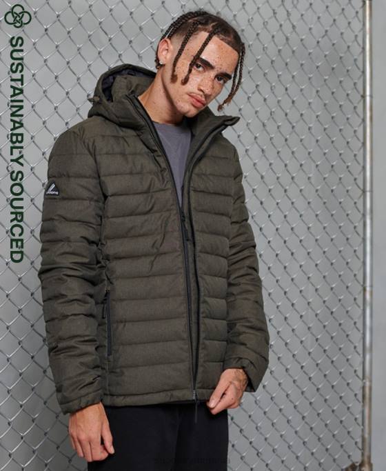 Superdry jachetă fuji cu glugă îmbrăcăminte gri inchis bărbați JX0Z4731