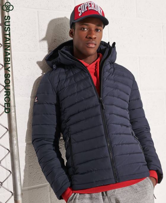 Superdry jachetă fuji cu glugă îmbrăcăminte marina bărbați JX0Z4668