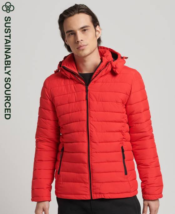 Superdry jachetă fuji cu glugă îmbrăcăminte roșu bărbați JX0Z4730
