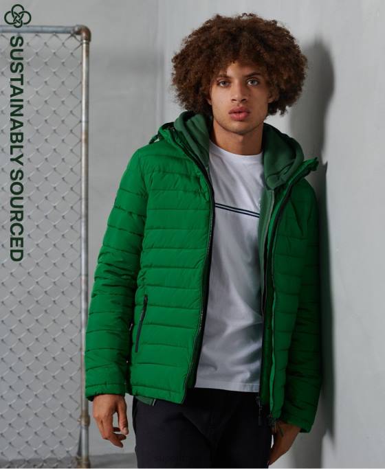 Superdry jachetă fuji cu glugă îmbrăcăminte verde bărbați JX0Z4752