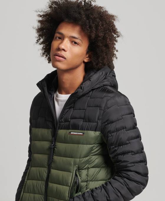 Superdry jachetă fuji matlasată mix radar expedition îmbrăcăminte kaki bărbați JX0Z4694