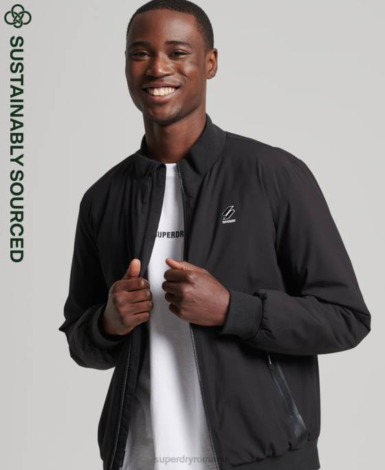 Superdry jachetă harrington code training îmbrăcăminte negru bărbați JX0Z1109