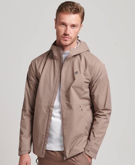 Superdry jachetă impermeabilă îmbrăcăminte maro bărbați JX0Z4723