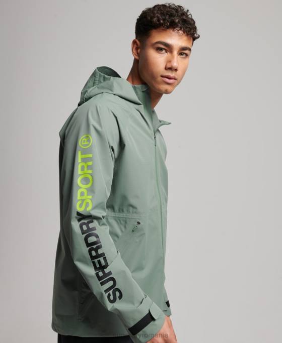 Superdry jachetă impermeabilă îmbrăcăminte verde bărbați JX0Z961