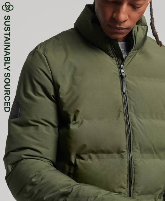 Superdry jachetă matlasată cu radar suprem îmbrăcăminte kaki bărbați JX0Z4621
