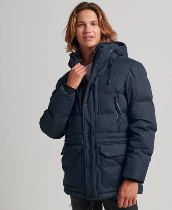 Superdry jachetă parka expediție din microfibră îmbrăcăminte marina bărbați JX0Z4596