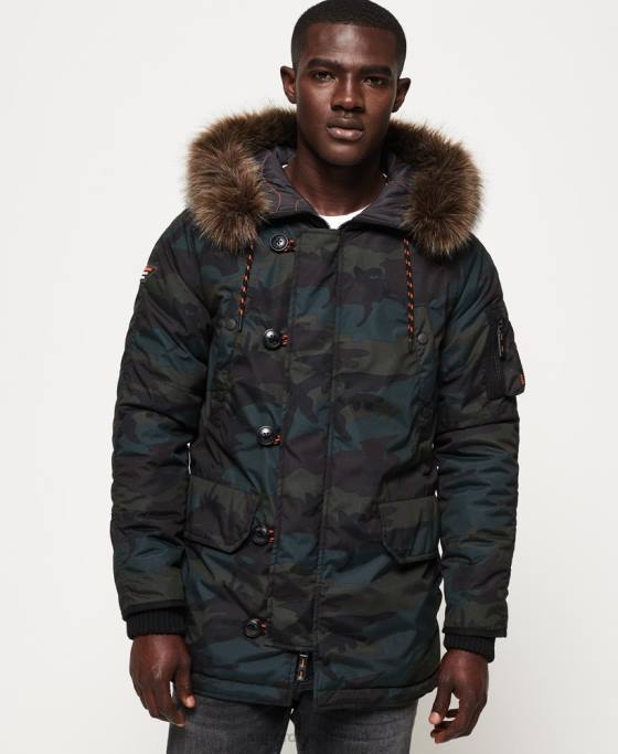 Superdry jachetă parka îmbrăcăminte verde bărbați JX0Z1134
