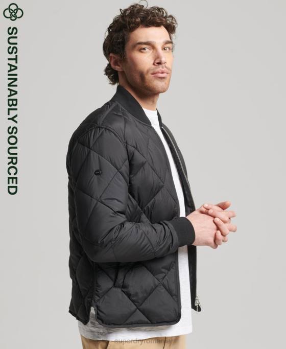 Superdry jachetă pilota ușoară studios îmbrăcăminte negru bărbați JX0Z4464