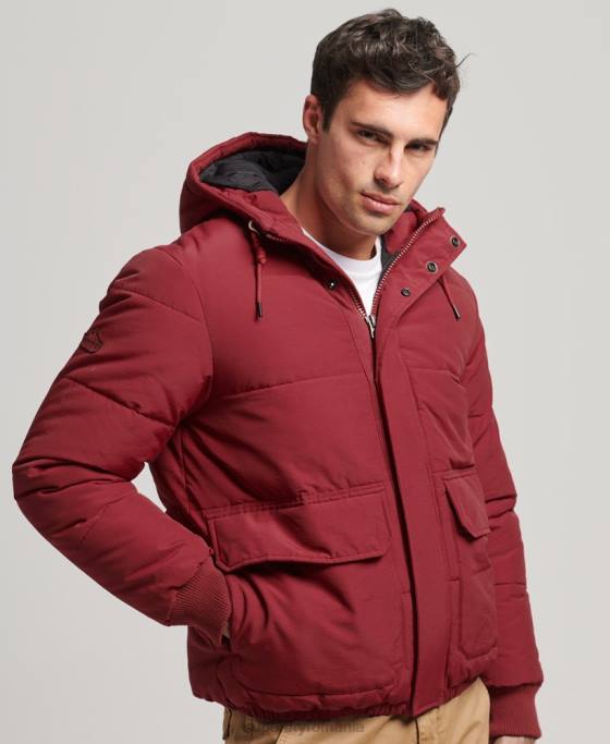 Superdry jachetă pufă de munte îmbrăcăminte roșu bărbați JX0Z4496