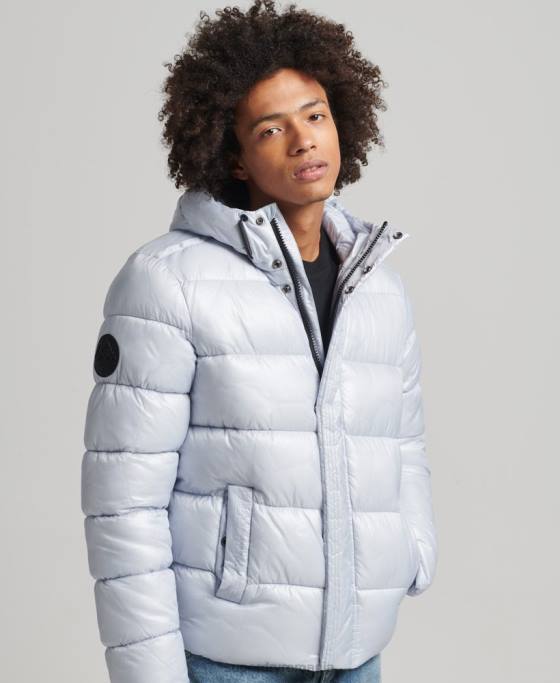 Superdry jachetă puff de lux xpd sports îmbrăcăminte albastru deschis bărbați JX0Z4579
