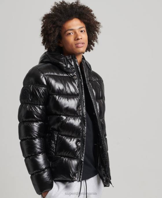 Superdry jachetă puff de lux xpd sports îmbrăcăminte negru bărbați JX0Z4682