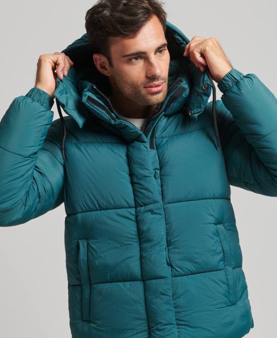 Superdry jachetă scurtă căptușită cu linia de margine îmbrăcăminte verde bărbați JX0Z973