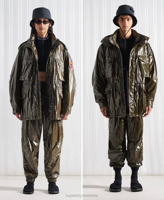 Superdry jachetă sdx m65, ediție limitată, strălucitoare îmbrăcăminte verde bărbați JX0Z4584