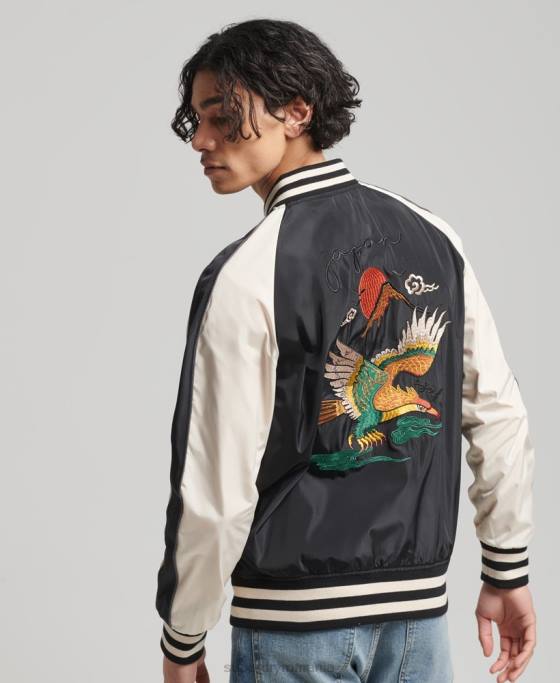 Superdry jachetă sukajan de epocă îmbrăcăminte negru bărbați JX0Z4599