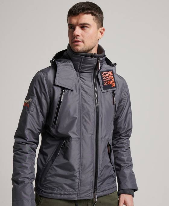 Superdry jachetă windcheater mountain sd îmbrăcăminte gri inchis bărbați JX0Z946