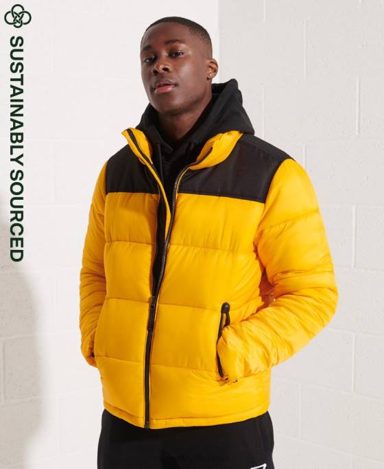 Superdry jacheta cod îmbrăcăminte galben bărbați JX0Z4510