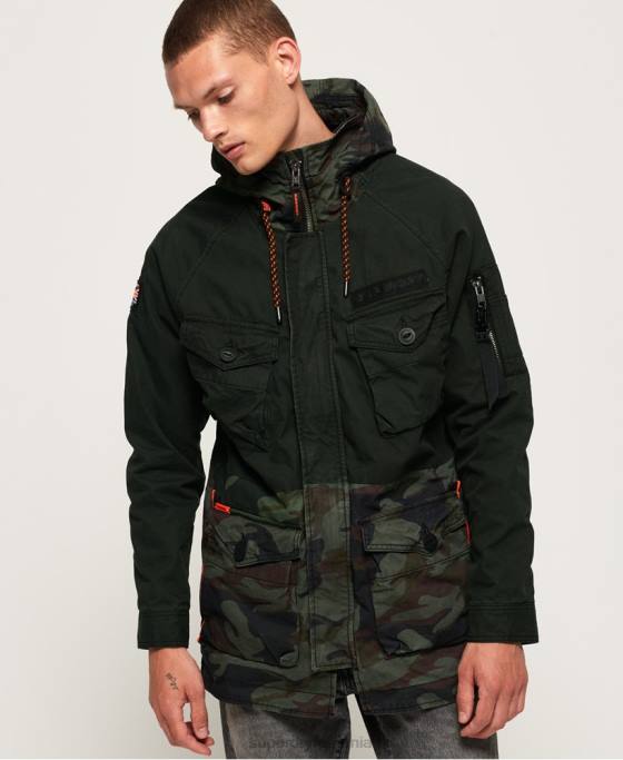 Superdry rookie panther elevated parka jachetă îmbrăcăminte verde bărbați JX0Z1199