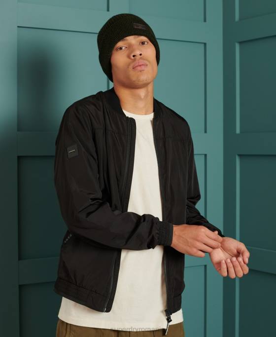 Superdry surplus buns flyweight jachetă bomber îmbrăcăminte negru bărbați JX0Z1196