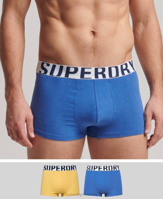 Superdry pachet dublu cu logo-ul trunchiului din bumbac organic îmbrăcăminte albastru bărbați JX0Z1798
