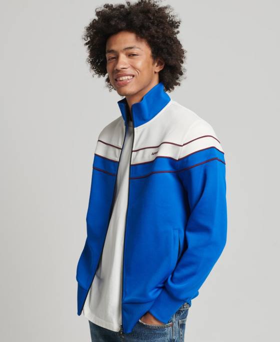 Superdry bluză vintage cu fermoar îmbrăcăminte albastru bărbați JX0Z822