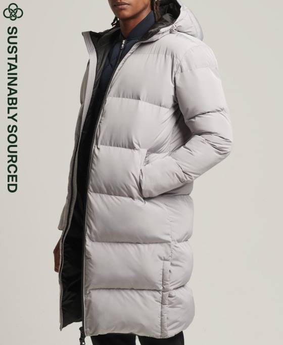 Superdry palton de pilota cu paragate îmbrăcăminte gri deschis bărbați JX0Z1124