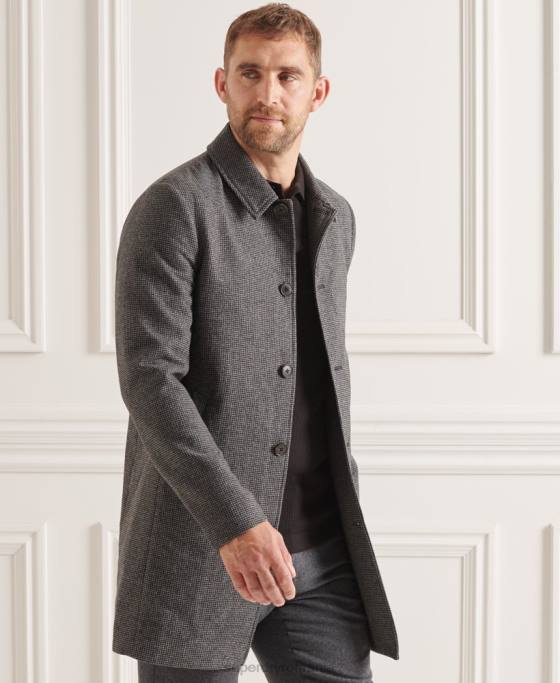 Superdry palton masina din lana usoara studios îmbrăcăminte gri bărbați JX0Z4624