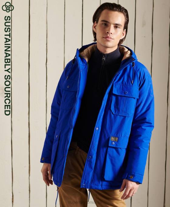 Superdry parka căptușită de munte îmbrăcăminte albastru bărbați JX0Z4684