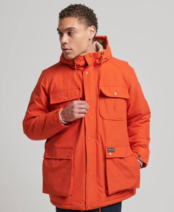 Superdry parka căptușită de munte îmbrăcăminte portocale bărbați JX0Z4532