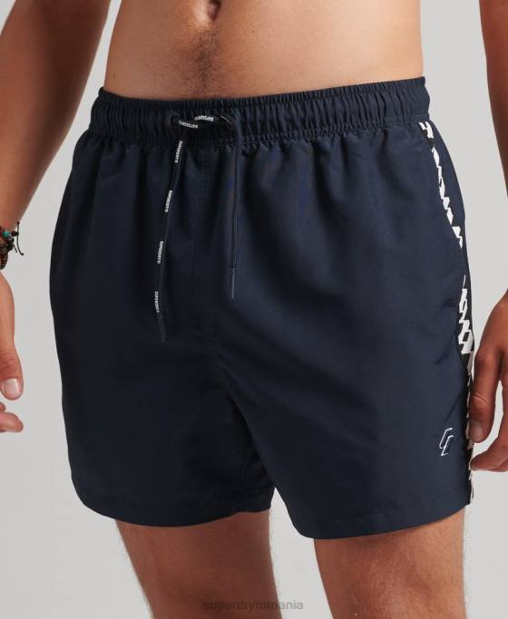 Superdry pantaloni scurți de baie reciclați cu bandă de 15 inch îmbrăcăminte marina bărbați JX0Z450
