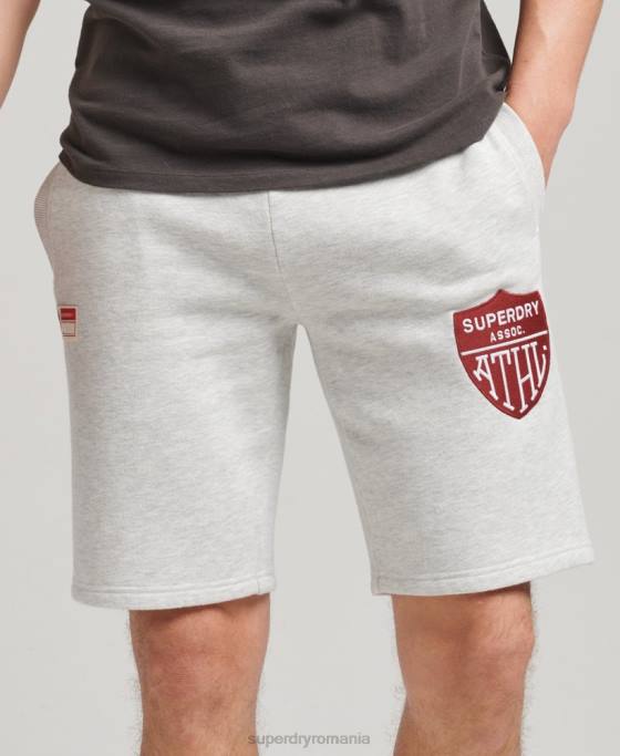 Superdry pantaloni scurți atletici de epocă îmbrăcăminte gri deschis bărbați JX0Z362