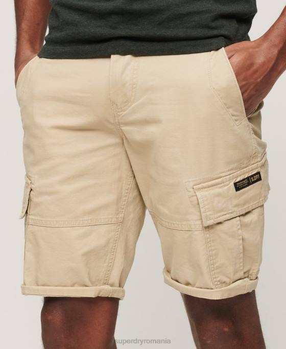 Superdry pantaloni scurți cargo din bumbac organic îmbrăcăminte cremă bărbați JX0Z248