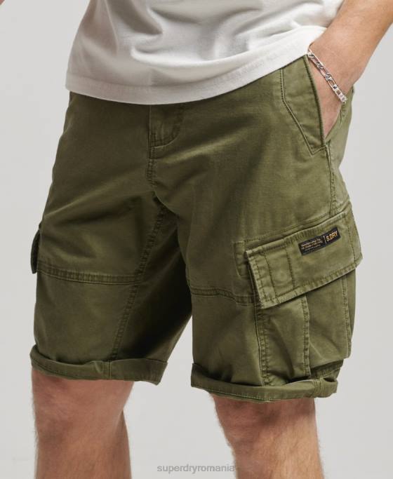 Superdry pantaloni scurți cargo din bumbac organic îmbrăcăminte kaki bărbați JX0Z246
